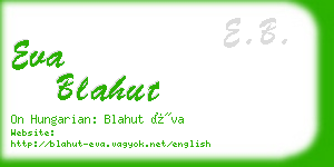 eva blahut business card